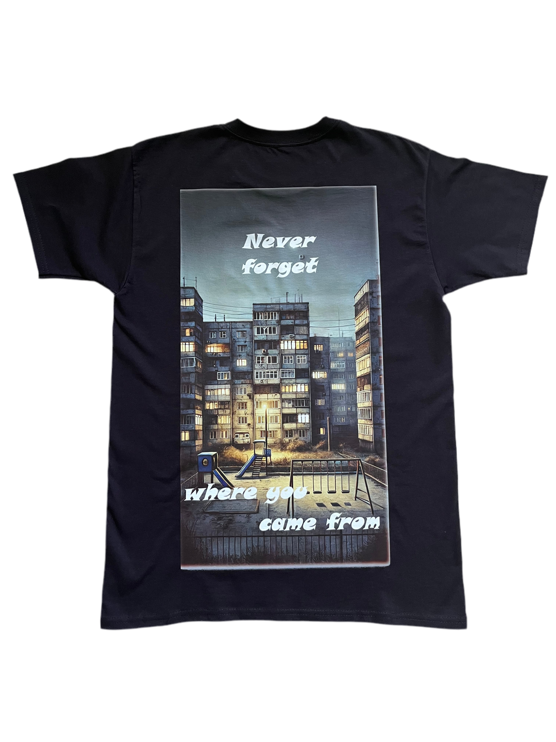 Тениска-“Never forget where you came from”